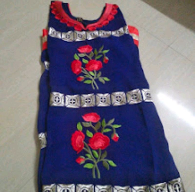 Embroidered Georgette Kurta