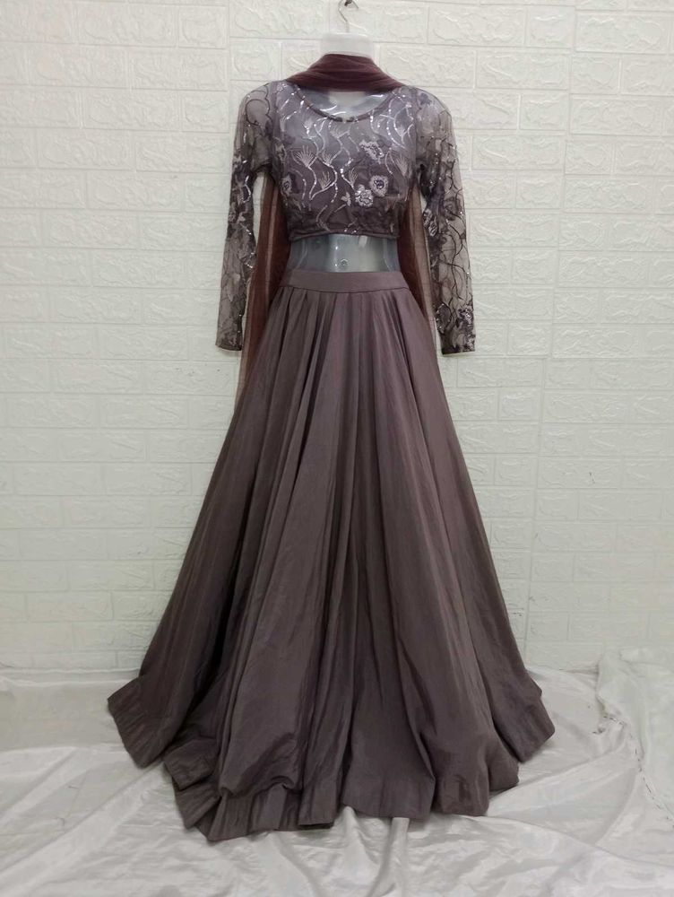 Mauve Designer Lehengacholi