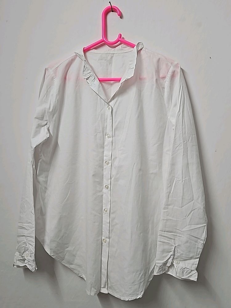 White Semi Formal And Casual Shirt.