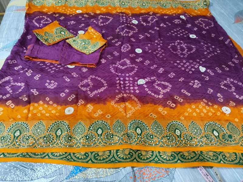 Bandhani Sari With Blouse