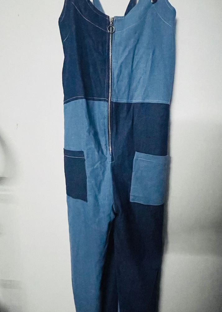 Multi Blue Pocket Dungaree’s