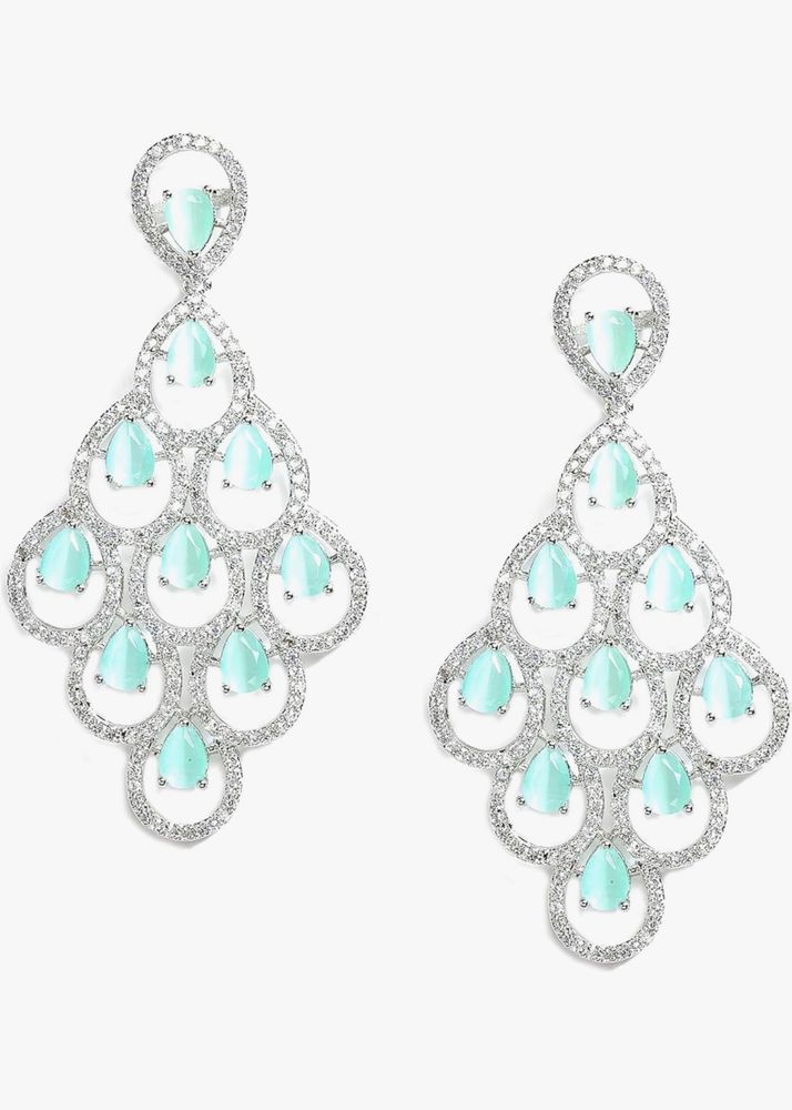 American Diamond Mint Earrings