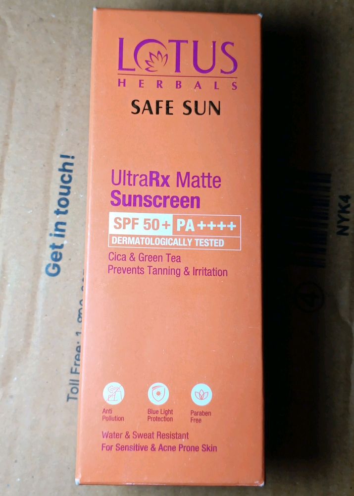 Lotus herbals Spf 50+ PA++ Ultrarx Matte Sunscreen