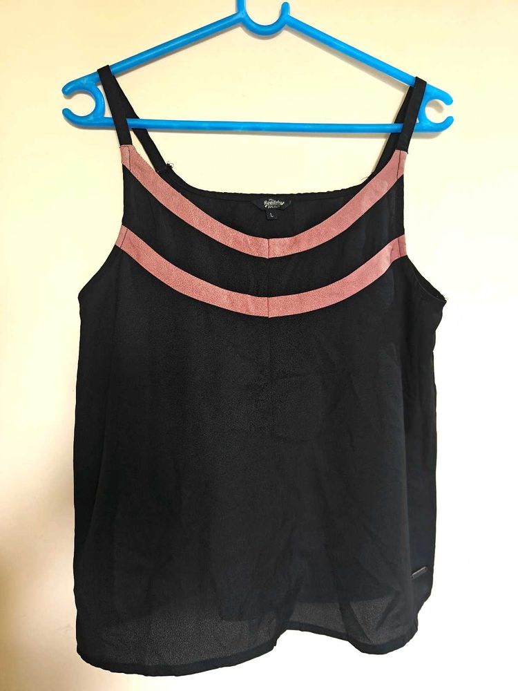 Sleeveless Black Top