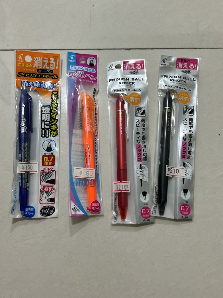 Erasable Pens from Japan