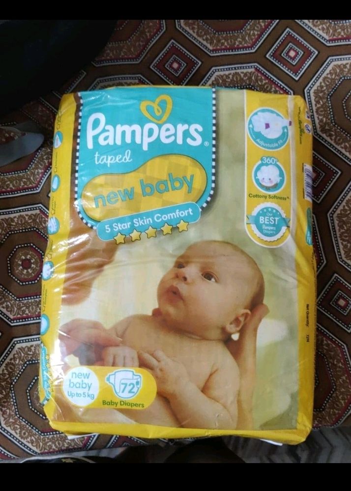 Pampers New Born Baby Diaper Taped style