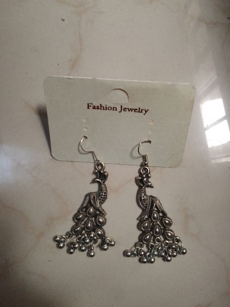 Silver Oxidised Earrings