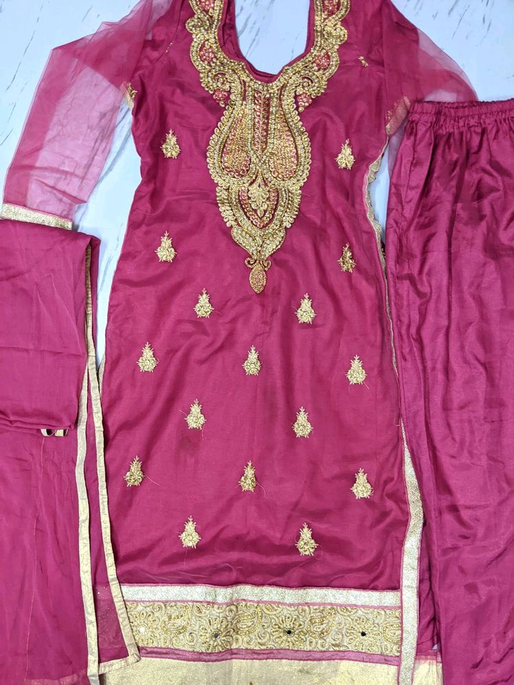 Suit Set 3pc New Condition Designer Magenta Color