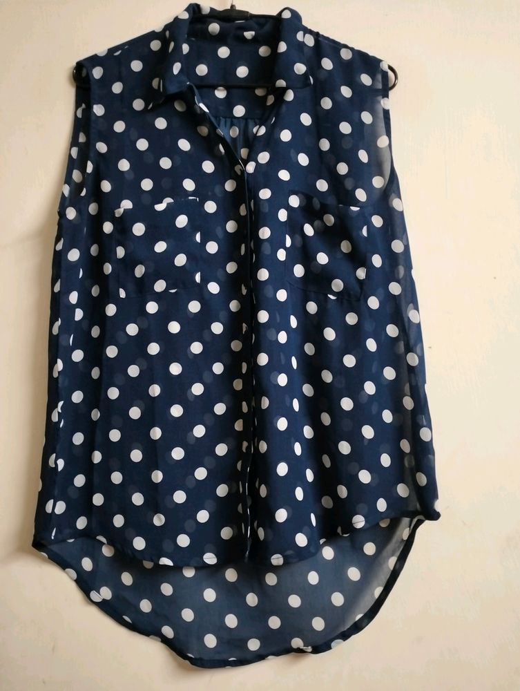 Shirt Style Top With Collar