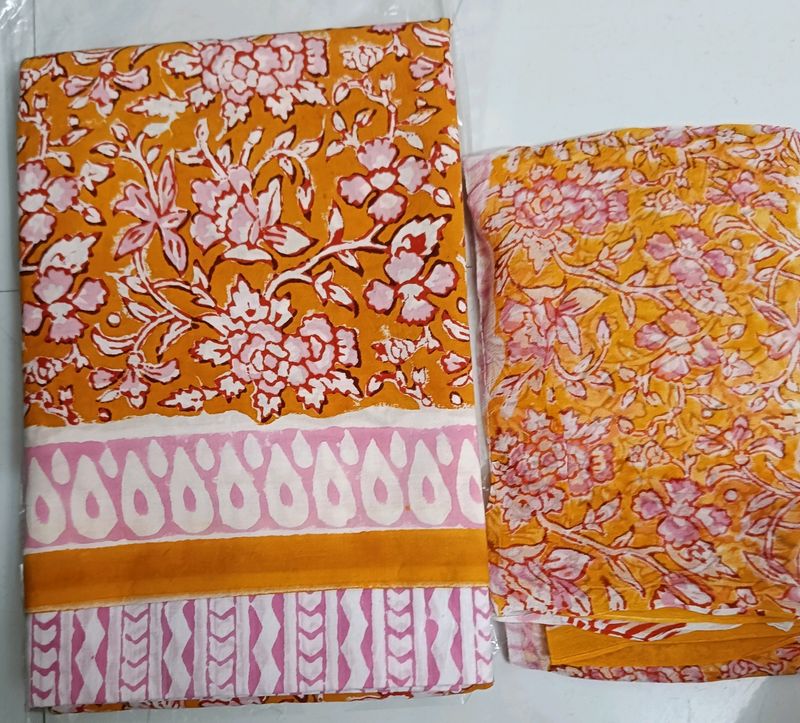 Kalamkari Dress Material With Pure Dupatta