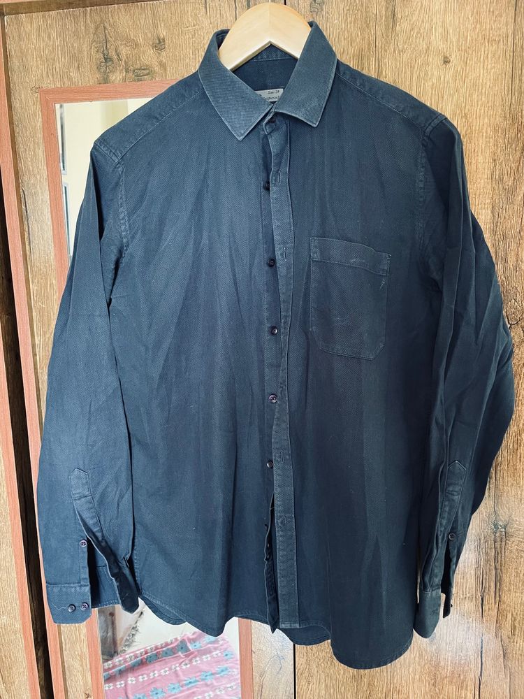 Trendy Navy Blue Shirt For Men