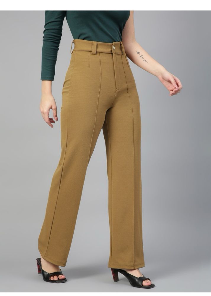 women kotty brown straight pant