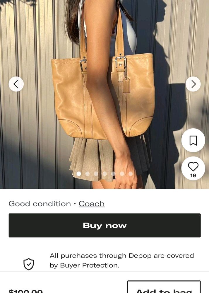 Authentic Vintage Coach Leather Bag