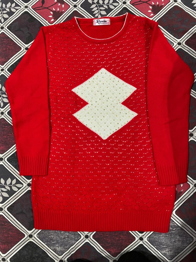 Beautiful Red Winter Wear Top