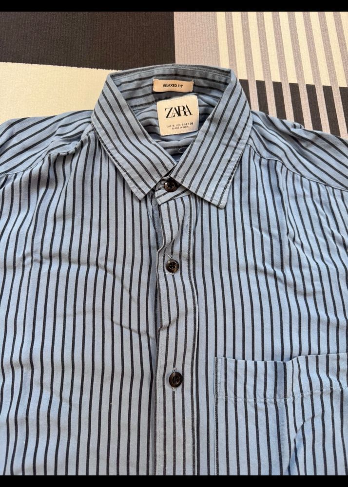 New ZARA Mens Shirt Half-Sleeve Original Branded