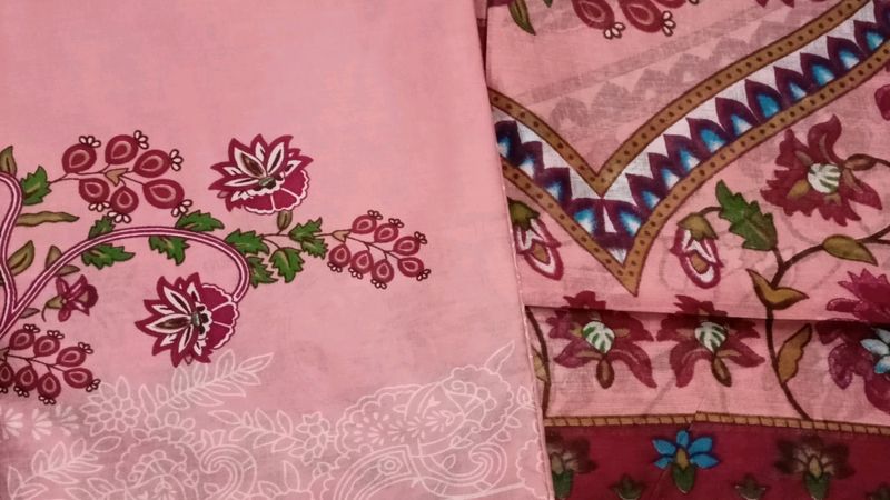 Peach Print Cotton Pakistani