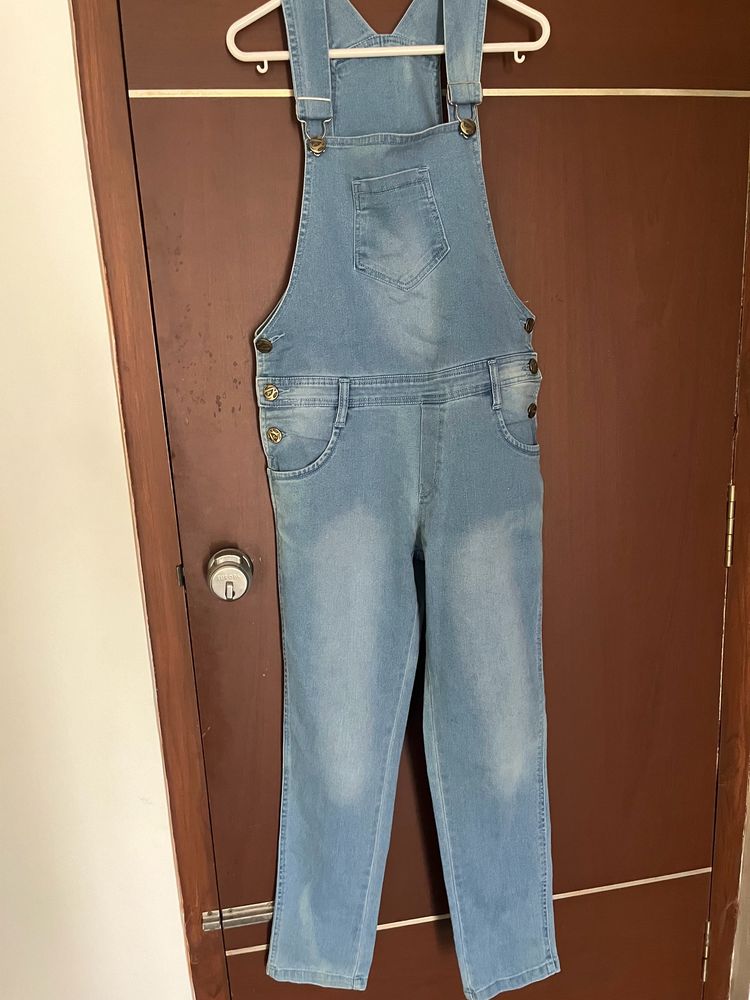 Cute Blue Dungarees For Women
