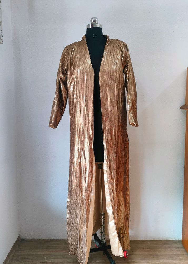 Golden Matt Sequence Blazer