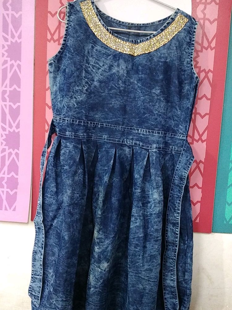 baby denim frock