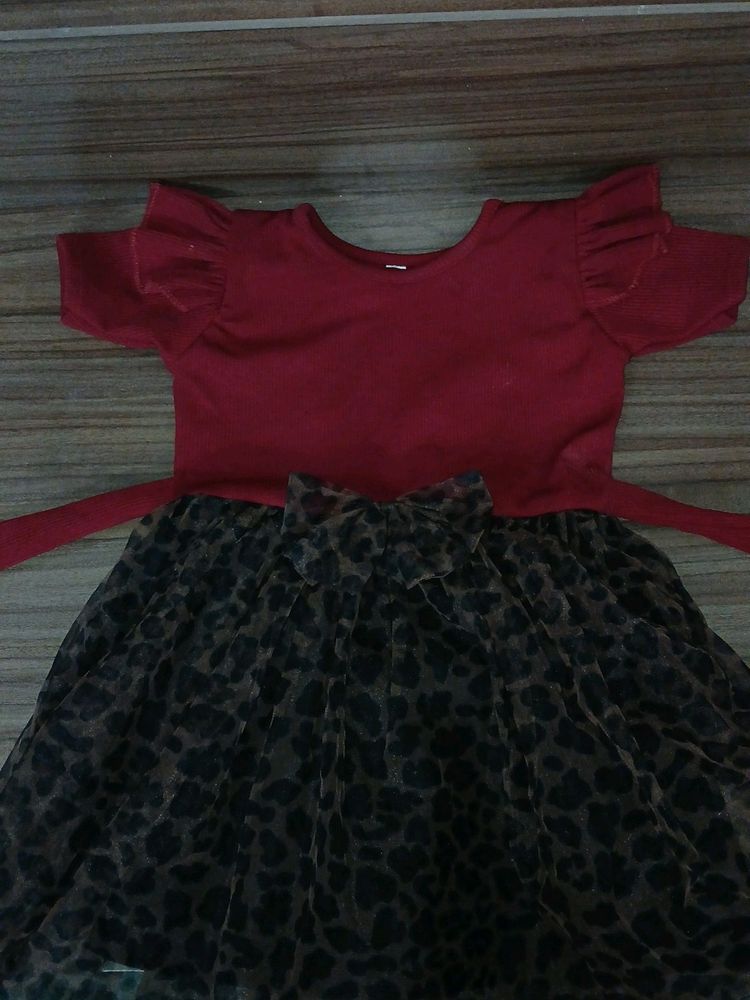 1-2 Year Girls Gown (Cheetah Print)