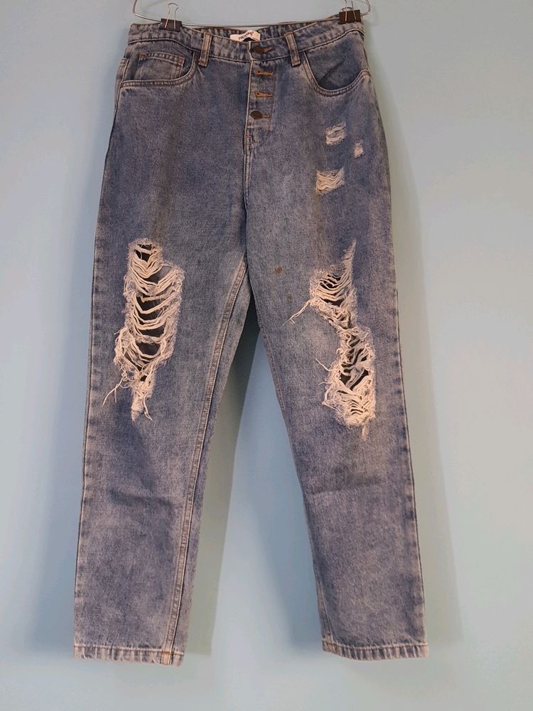 Freakins Ladies Navy Blue Jeans - 30