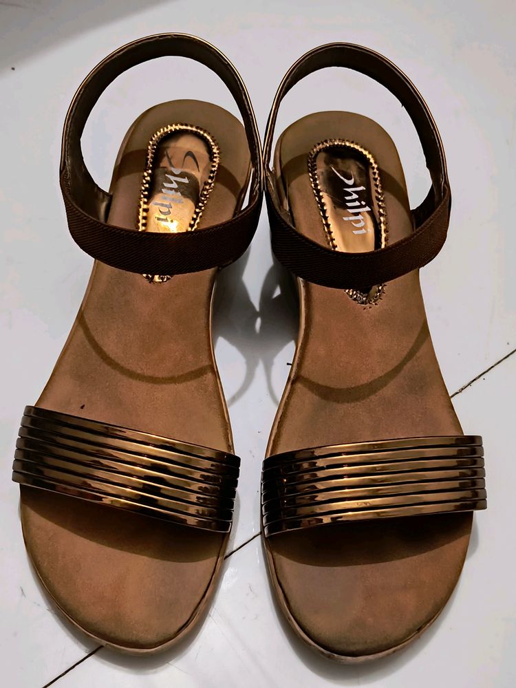 New Copper Gold Sandals