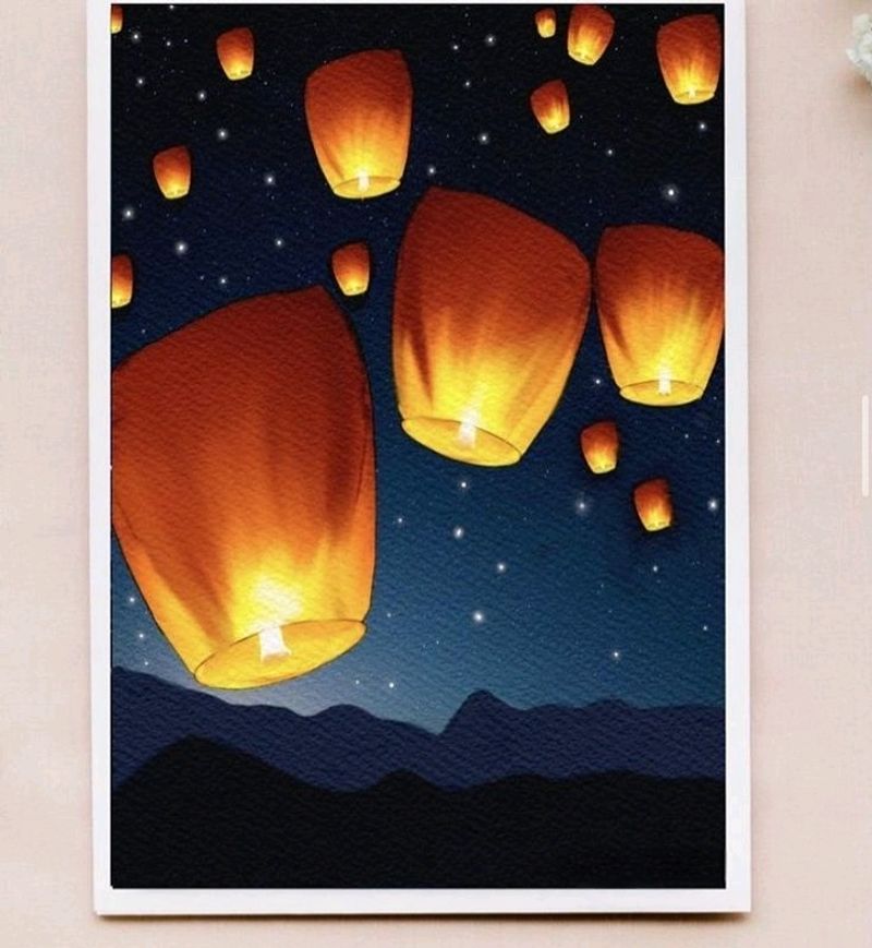 Wish Lamps Painting