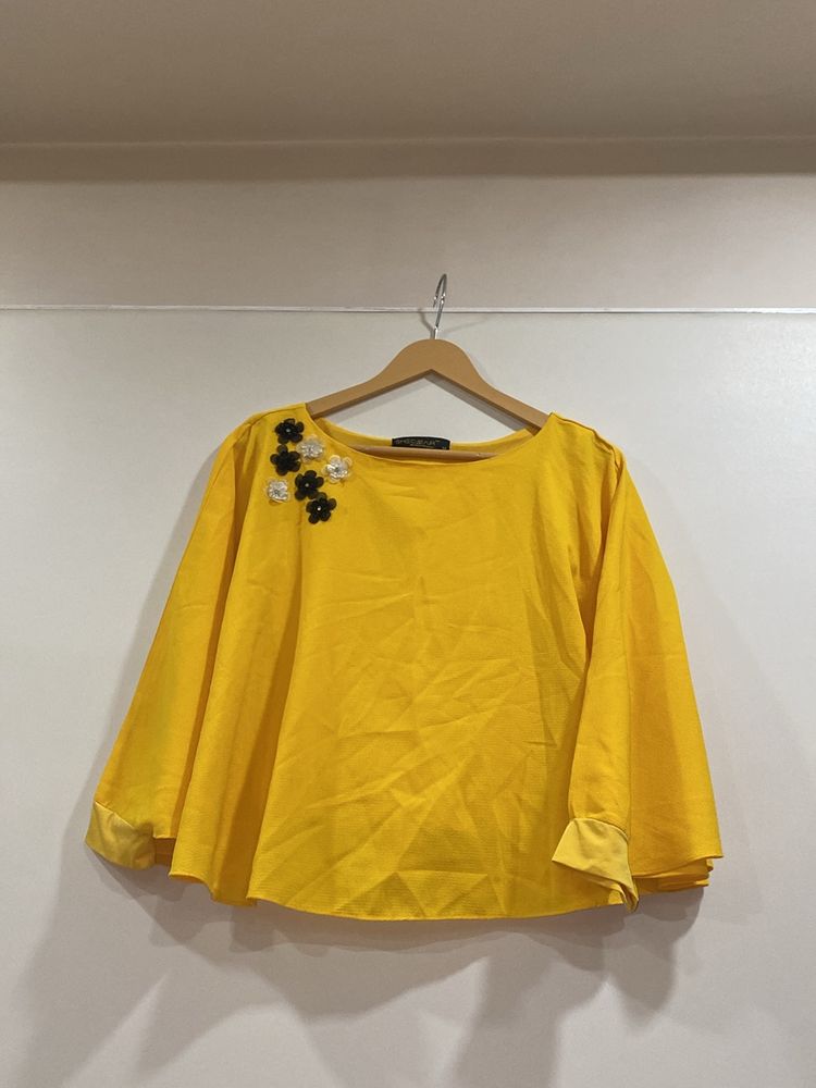 Attractive Yellow Butterfly Type Top