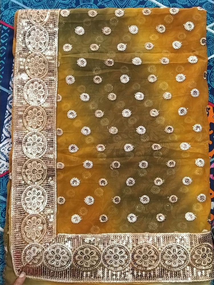 A Olive Colour Saree