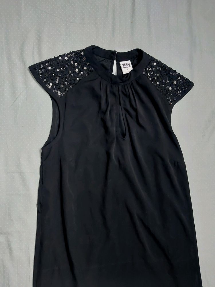 Vero Moda Black Dress With Beads