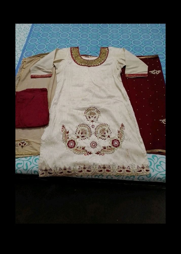 Cream Kurta Set