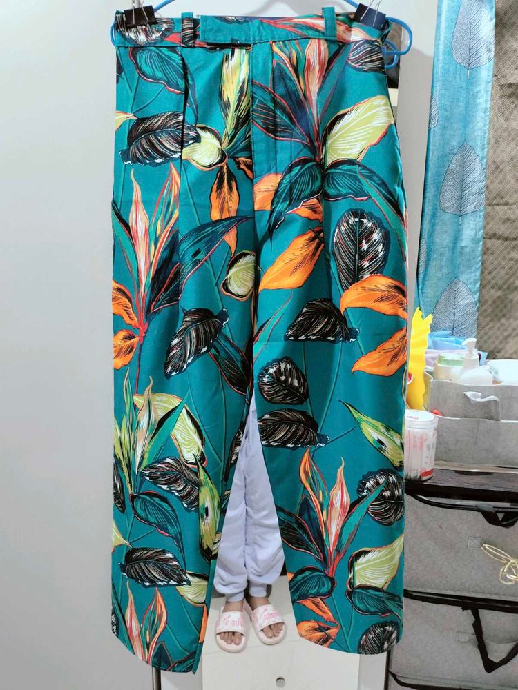 Tropical Print Trousers