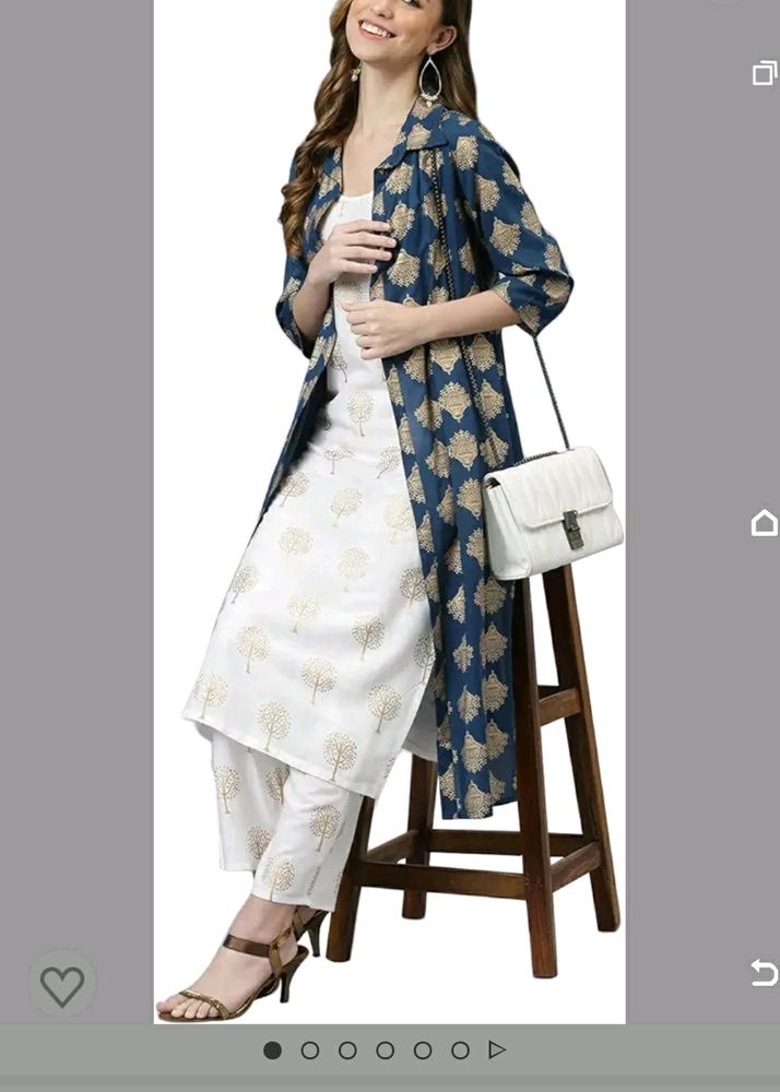 New Kurti Plazzo And Shrug Set