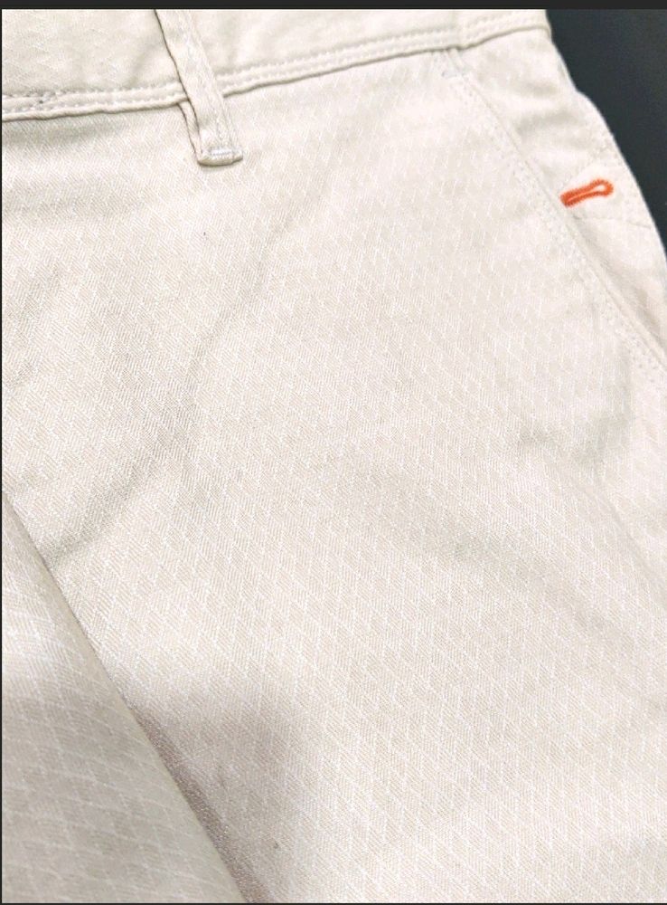 New Mens Cream Trouser