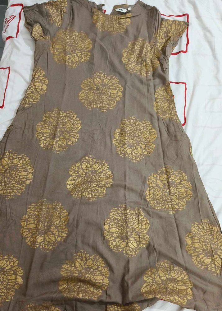 Kurti For Daily Wear Golden Brown Colour (XL SIZE)