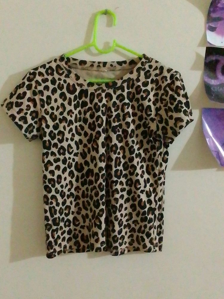 Animal Print Crop Top