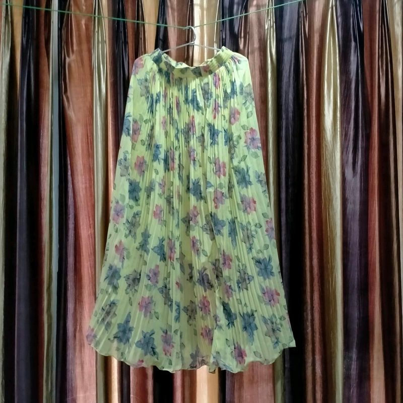 Women Skirt Floral Printed Long