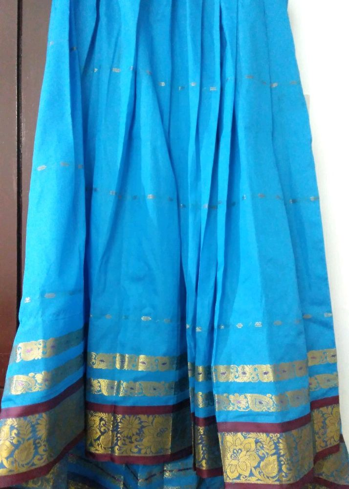 A Blue Stitched Skirt!!