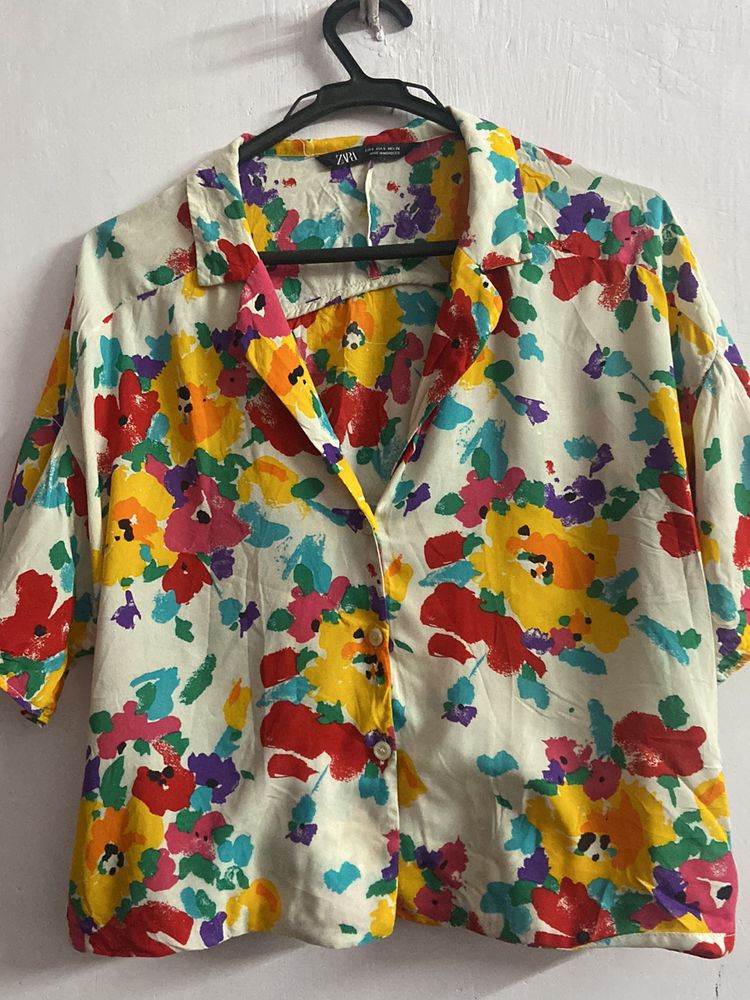 Cotton Zara printer Shirt … Small size