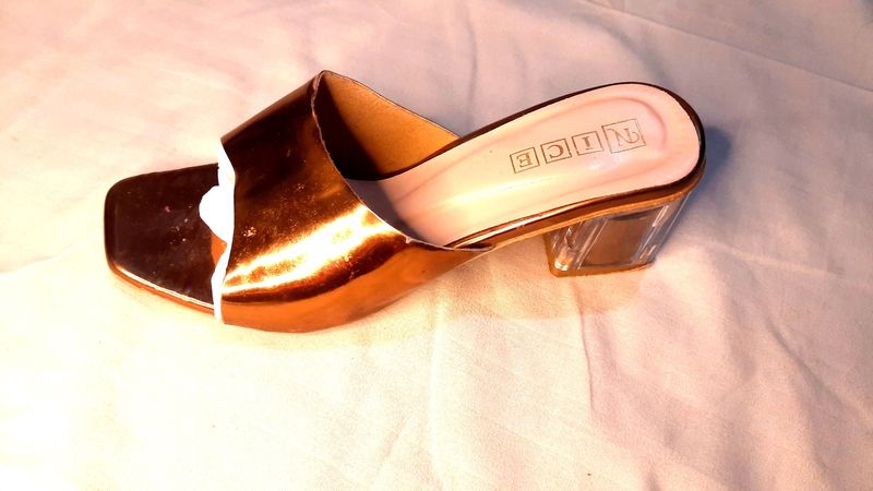 Beautiful Golden Heels For Women Just Like New