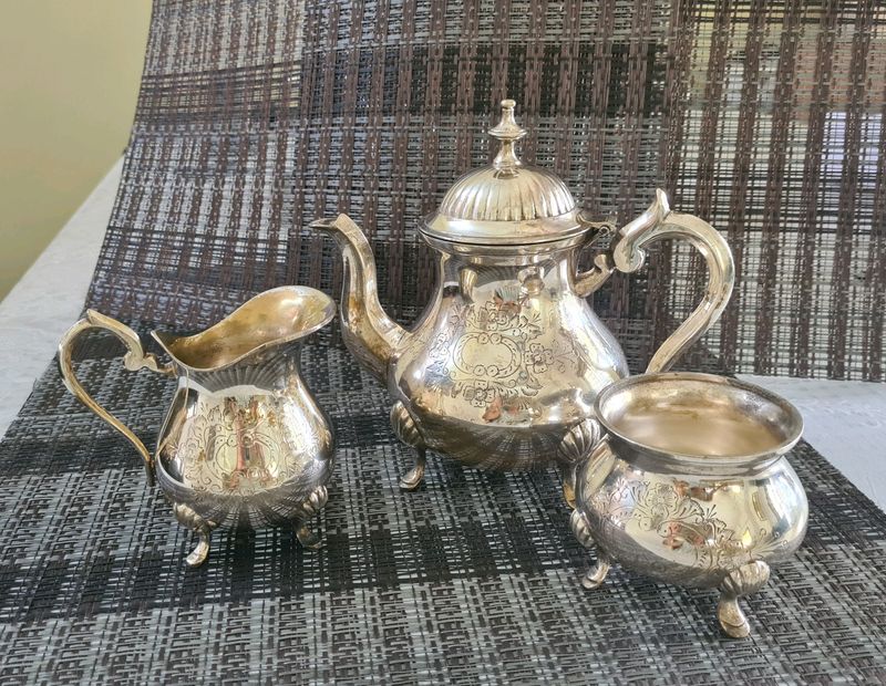 Antique Brass Tea Set