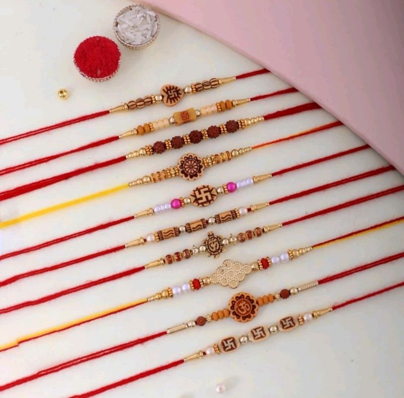 Pack Of 10 Beautiful Rakhi..