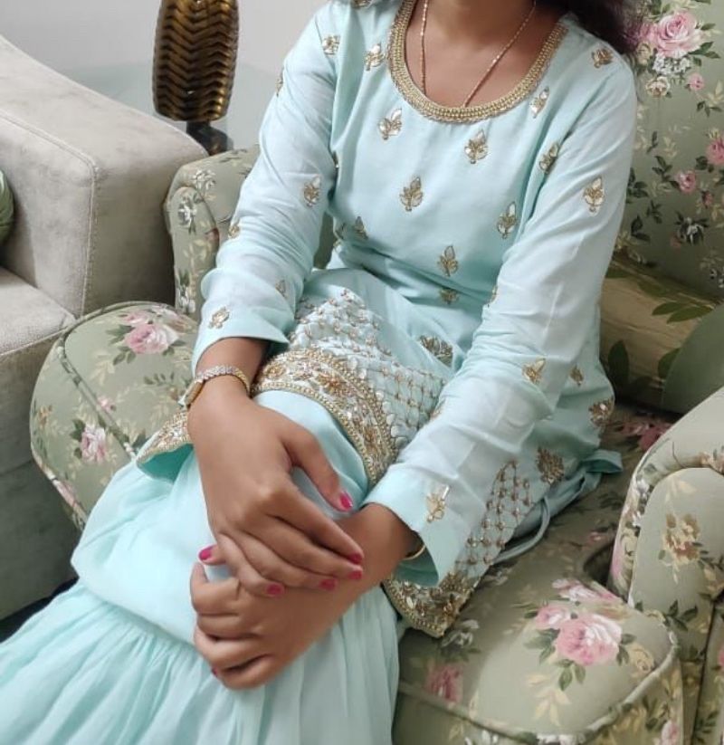 Sea Green Ethnic Dress