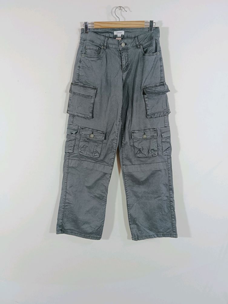 Grey Casual Cargo Pant (Women)