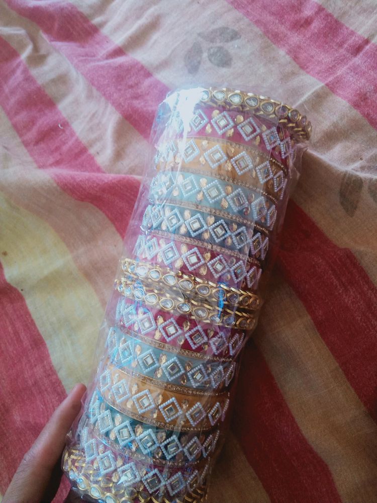 5 Pair Multi Choki Kada Set ( Bangles )