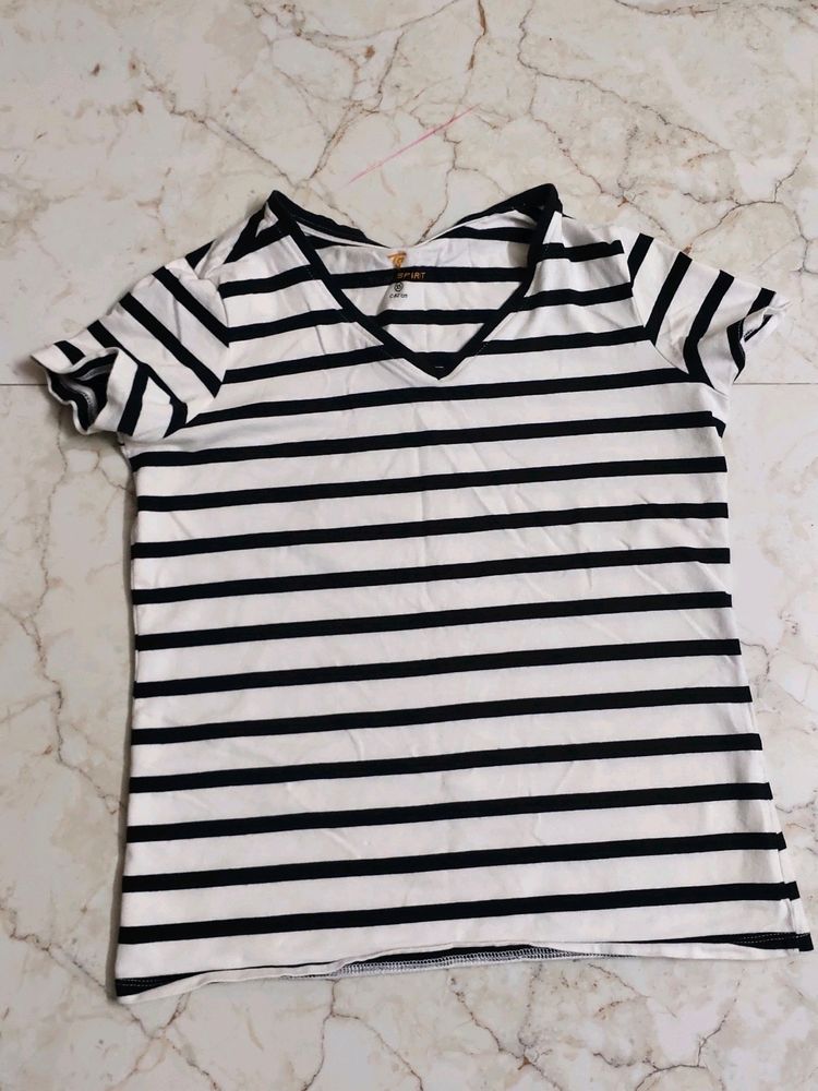 Teamspirit Striped Tshirt XS