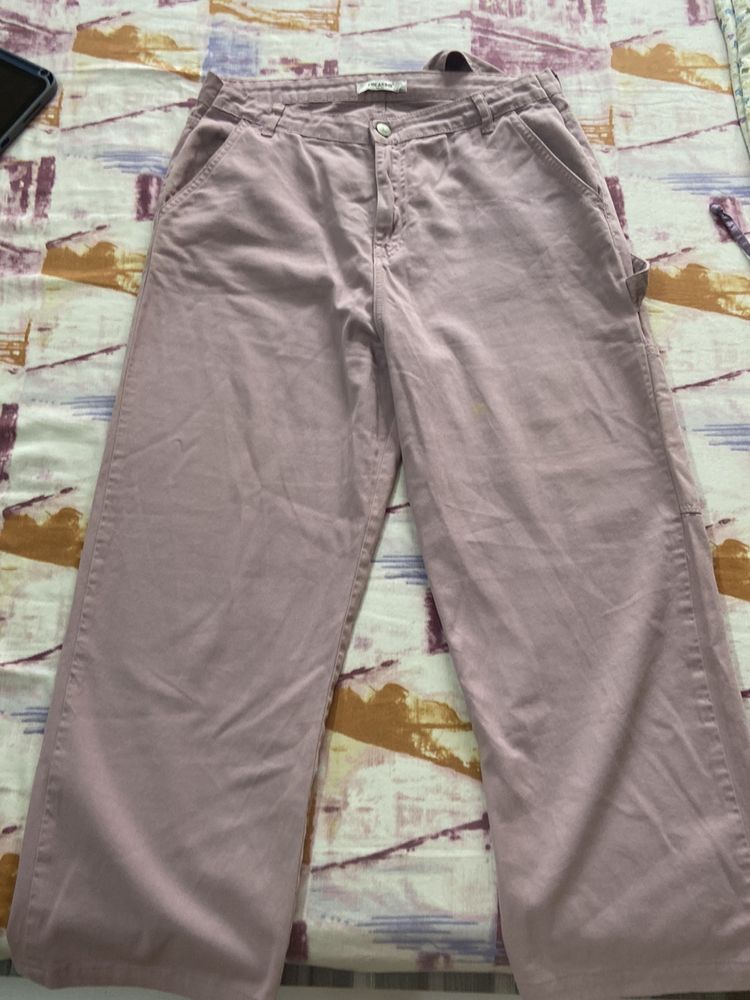 Freakins Lilac Straight Fit Pants