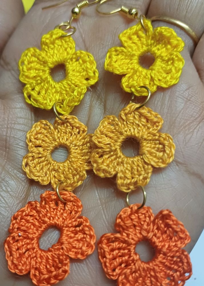 Yellow Mustard Orange Earrings