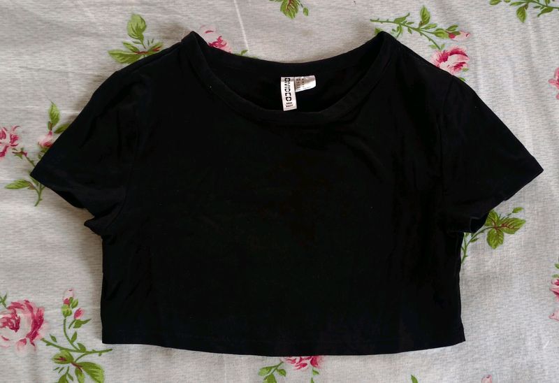 H&M Black Crop Top