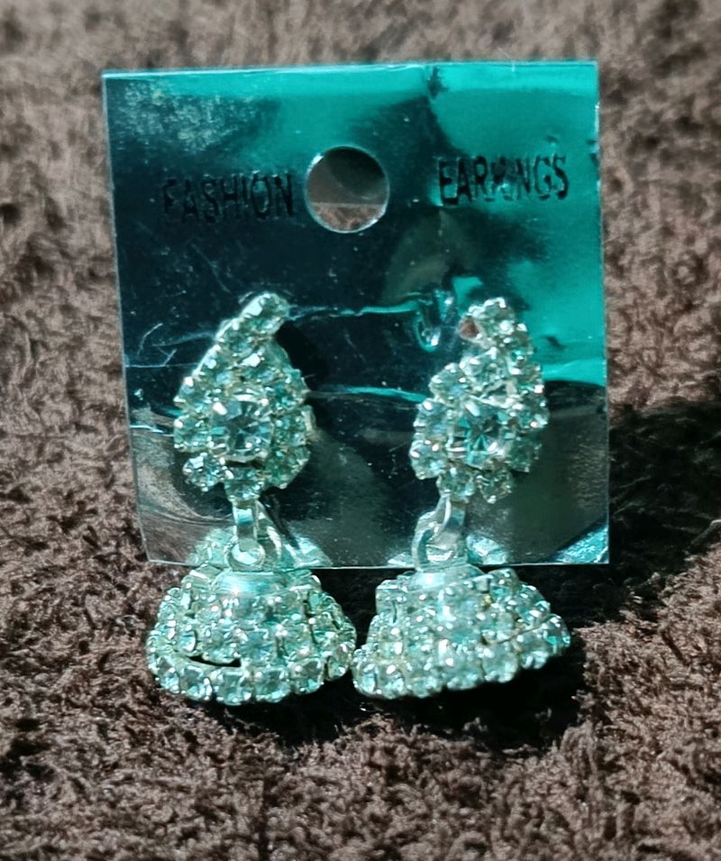 Silver earrings...